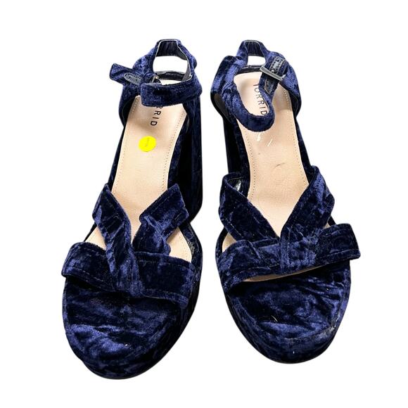TORRID crushed purple velvet 70s block heel platform pumps NWOT Sz 11 - Picture 2 of 13
